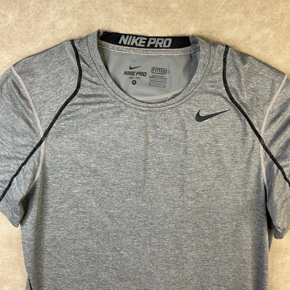 Nike Pro Shirt Muscle Training Dri-Fit Fitted Running Gym Workout 703104 Sz S‎